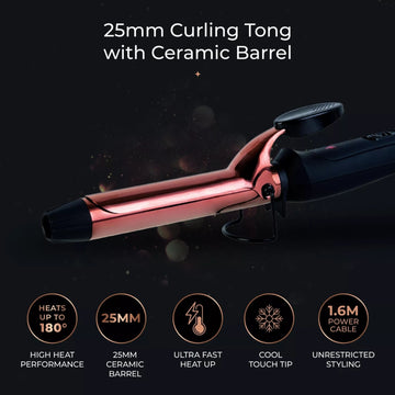 Carmen Noir 25mm Hair Curling Tong