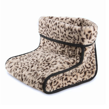 Carmen 110W  Electric Heated Foot Warmer Leopard Print