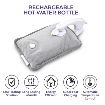 Carmen Rechargeable Grey Hot Water Bottle