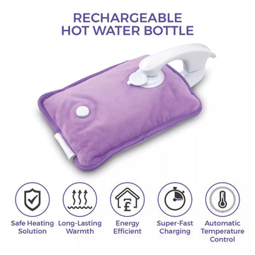 Carmen Rechargeable Purple Hot Water Bottle