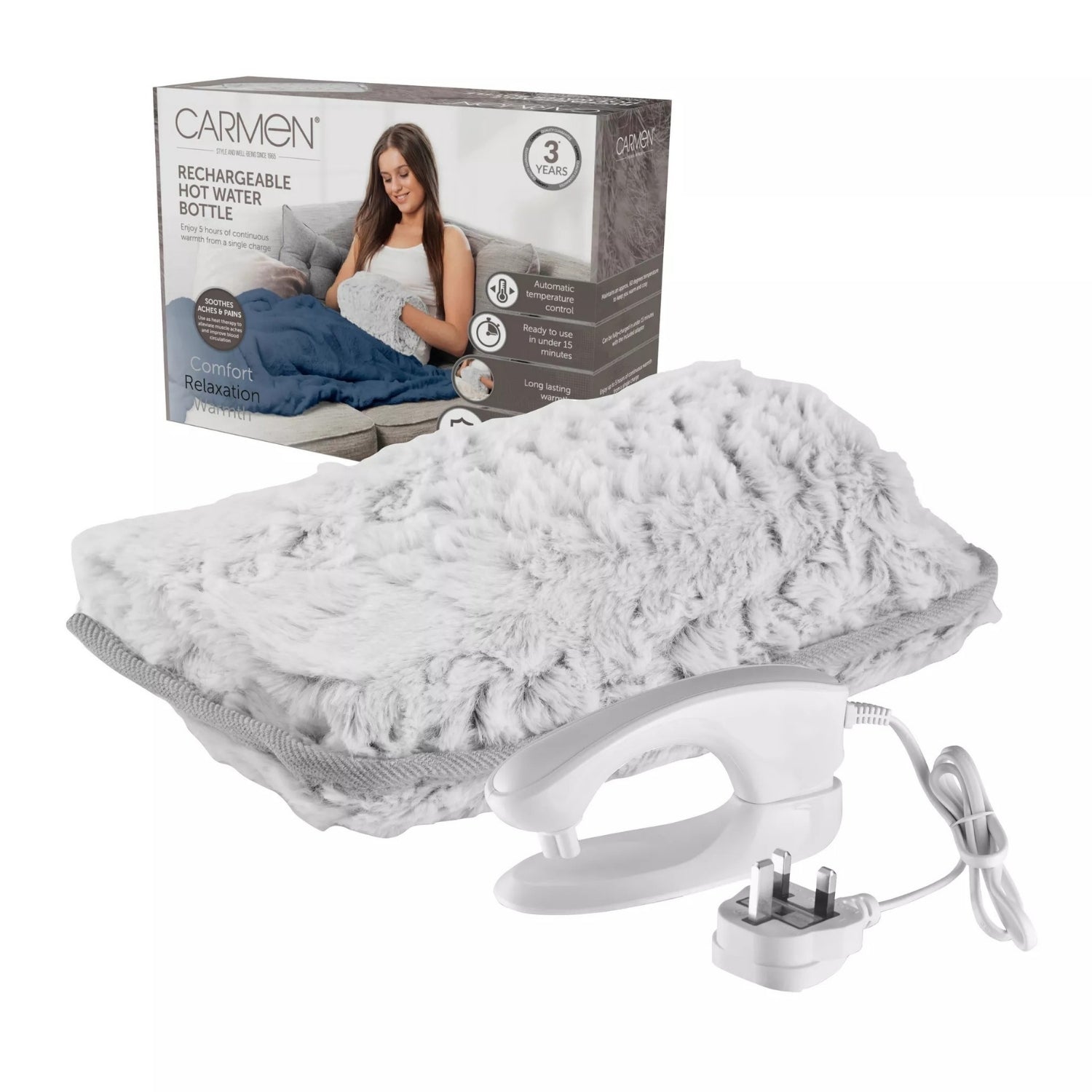 Rabbit Faux Fur Rechargeable Hot Water Bottle