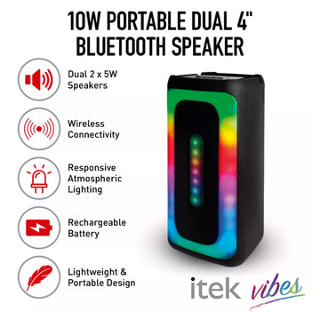 10W Portable Party Rechargeable Bluetooth Speaker