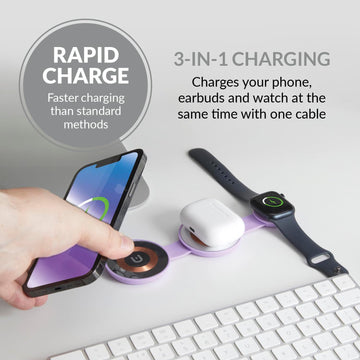 3-in-1 MagSafe 15W Wireless Charger For Apple