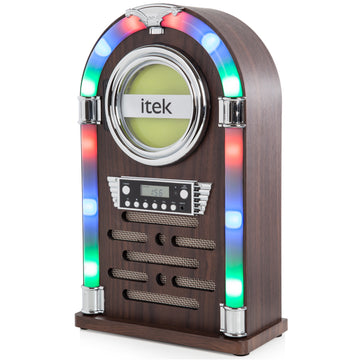 iTek Brown Bluetooth Wireless Jukebox with CD Player