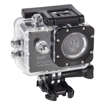 iTek Pro Sports Waterproof 1080p Full HD Black Action Camera