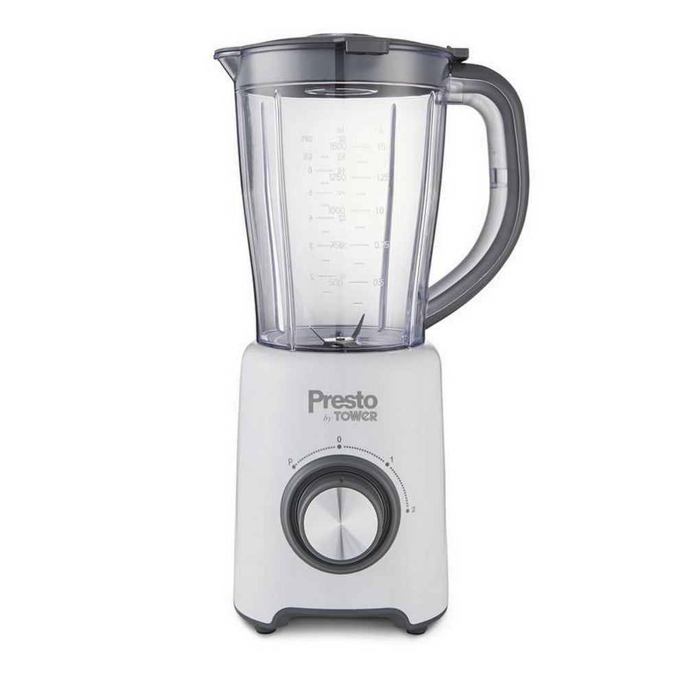 Tower Presto 500W 1.5 Litre White Jug Blender and Grinder