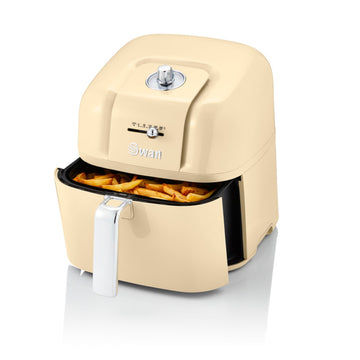 Swan Retro 6 Litre Cream Manual Air Fryer