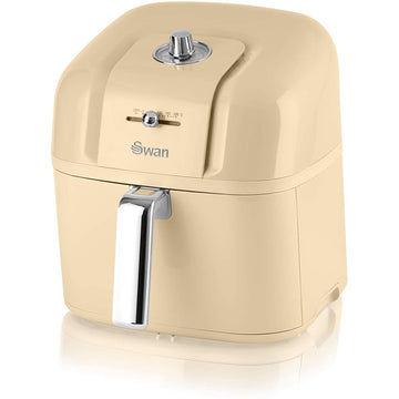 Swan Retro 6 Litre Cream Manual Air Fryer