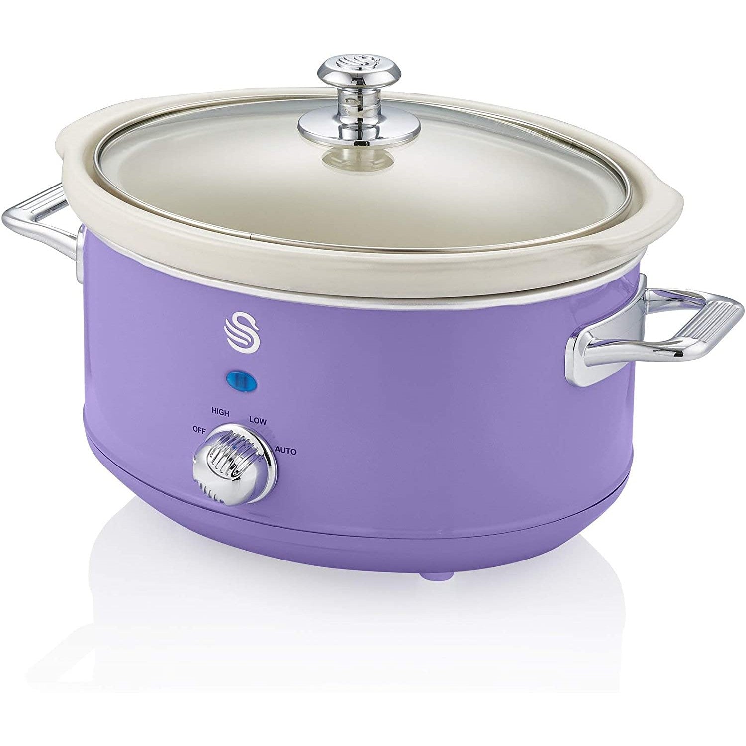 Swan Retro 3.5 Litre 200W Purple Slow Cooker