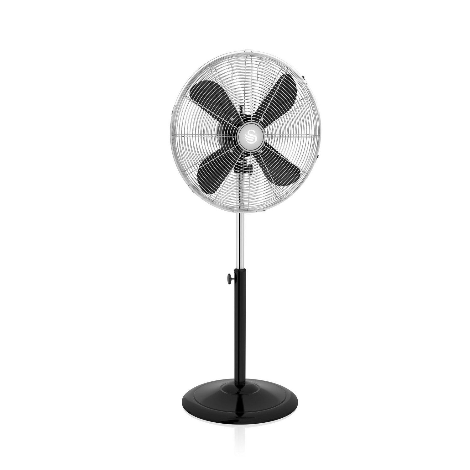 Swan Retro 16 Inch Black Stand Fan