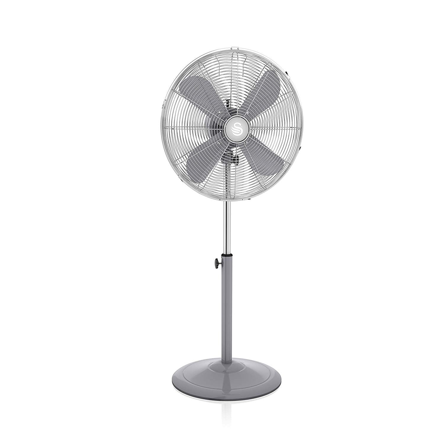 Swan Retro 16 Inch Grey Stand Fan