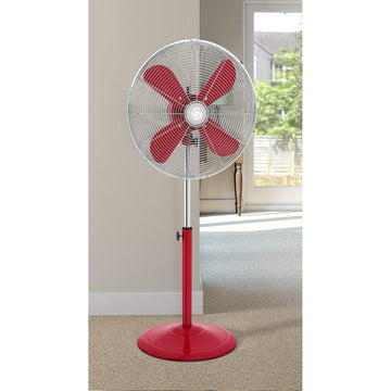 Swan Retro 16 Inch Red Stand Fan