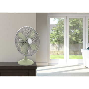 Swan Retro 12 Inch Green Desk Fan