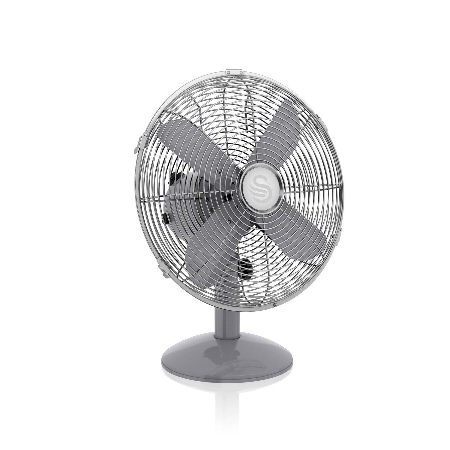 Swan Retro 12 Inch Grey Desk Fan