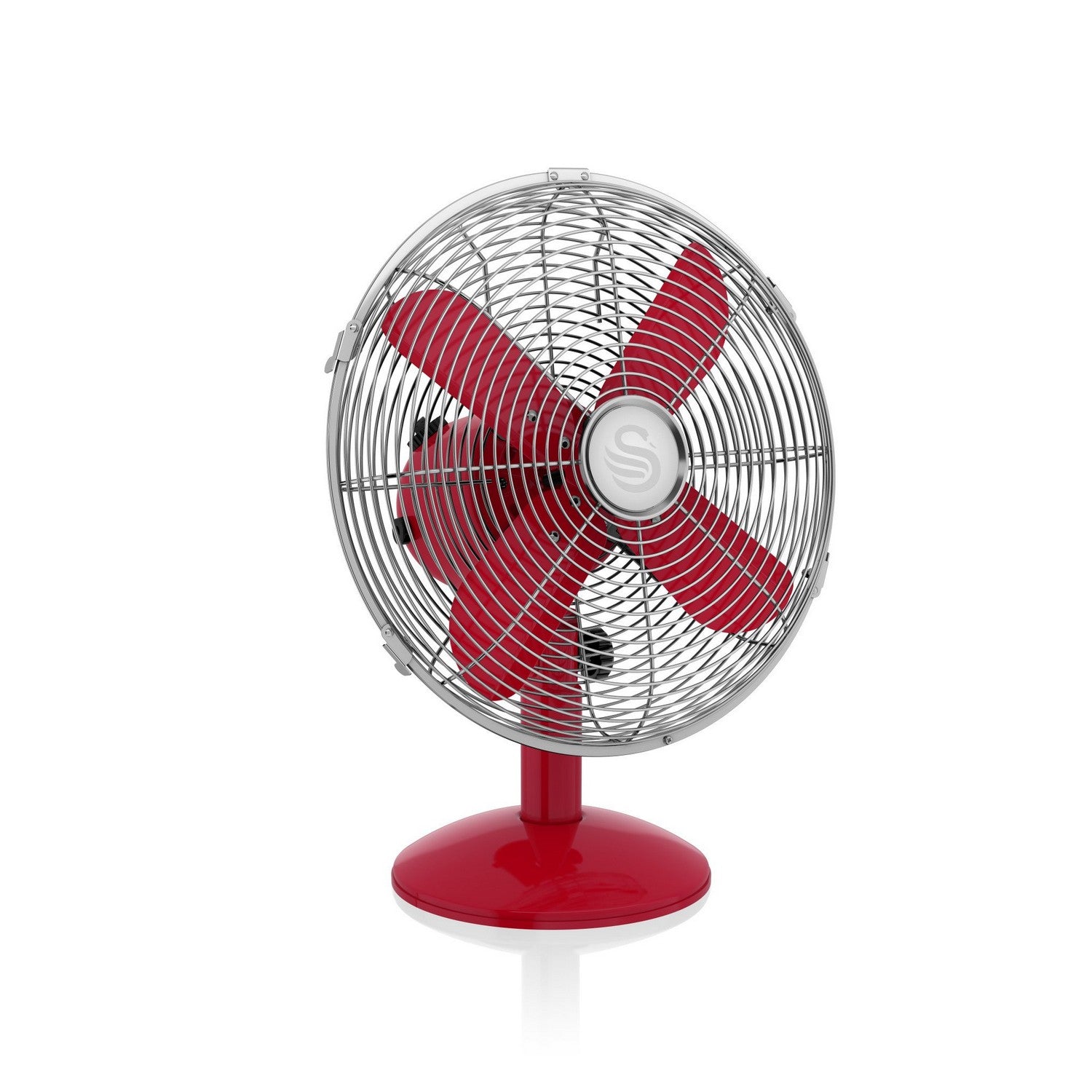 Swan Retro 12 Inch Red Desk Fan