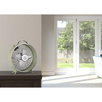 Swan Retro 8 Inch Green Clock Fan