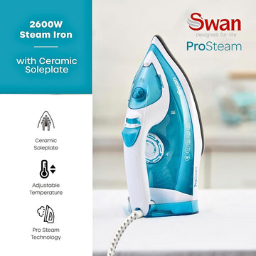 Swan 2600W Pro Steam Iron with 330ml Water Tank