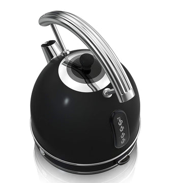 Swan Retro Black 1.8L Dome Electric Kettle