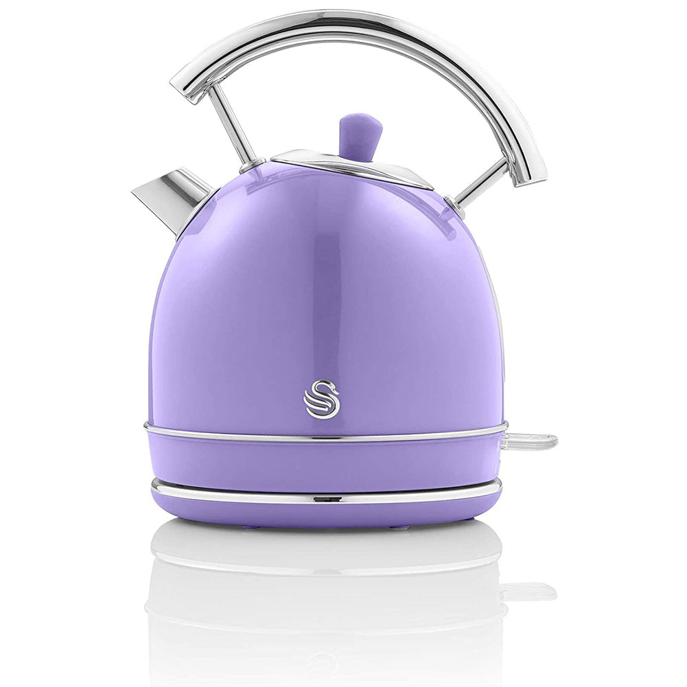 Swan 1.8 Litre Purple Retro Dome Kettle