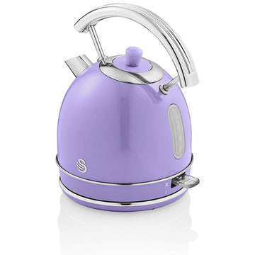 Swan 1.8 Litre Purple Retro Dome Kettle