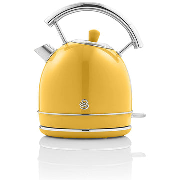 Swan 1.8 Litre Yellow Retro Dome Kettle