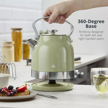 Swan Retro Traditional Kettle Electric 1.7L Green