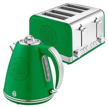 Swan Official Celtic FC Green 1.5L Electric Kettle & 4 Slice Toaster