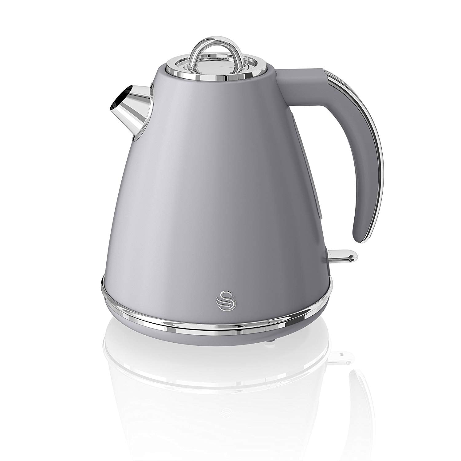 Swan 3000W 1.5L Retro Grey Cordless Electric Kettle