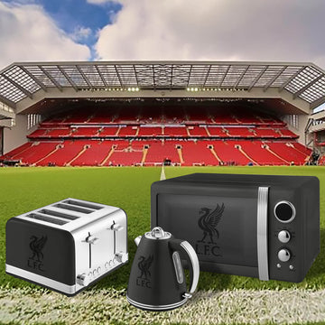 Swan Official Liverpool FC Black 1.5L Electric Kettle 20L Microwave & 4 Slice Toaster