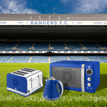 Swan Official Rangers FC 1.5L Electric Kettle 20L Microwave & 4 Slice Toaster