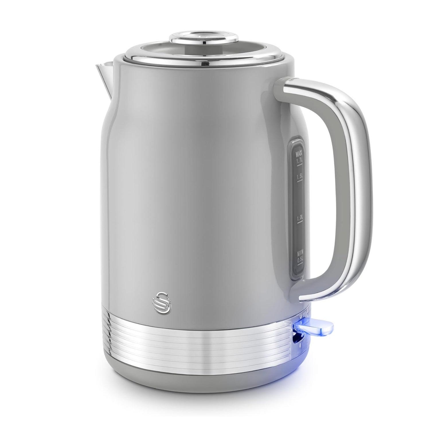 Swan Retro 1.7L Grey Cordless Electric Kettle
