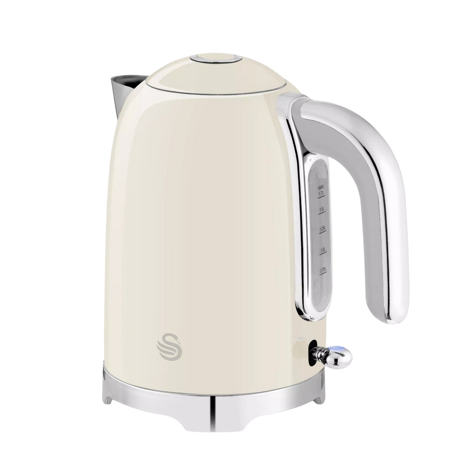 1.7L Stainless Steel 3000W Cream Swan Solace Electric Kettle