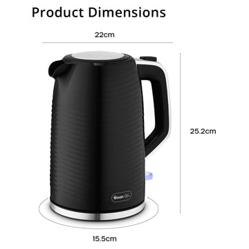 Swan Wave 1.7L Black Cordless Kettle