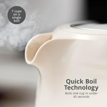 Swan Wave 1.7L Textured Cream Cordless Kettle