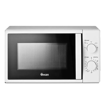 Swan 700W 20L White Manual Microwave Oven