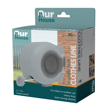 OurHouse 30m 2 Lines Retractable Dryer
