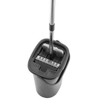 2 Compartments With Drainage Plug Flat Mop & Bucket