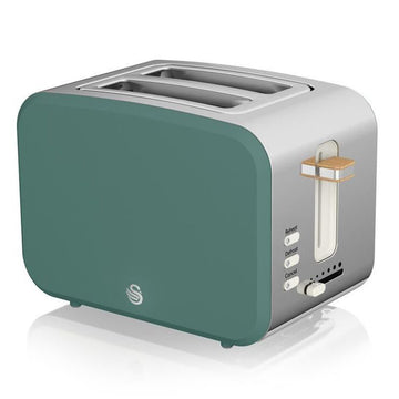 900W Stainless Steel 2-Slice Toaster & 1.7L Cordless Kettle