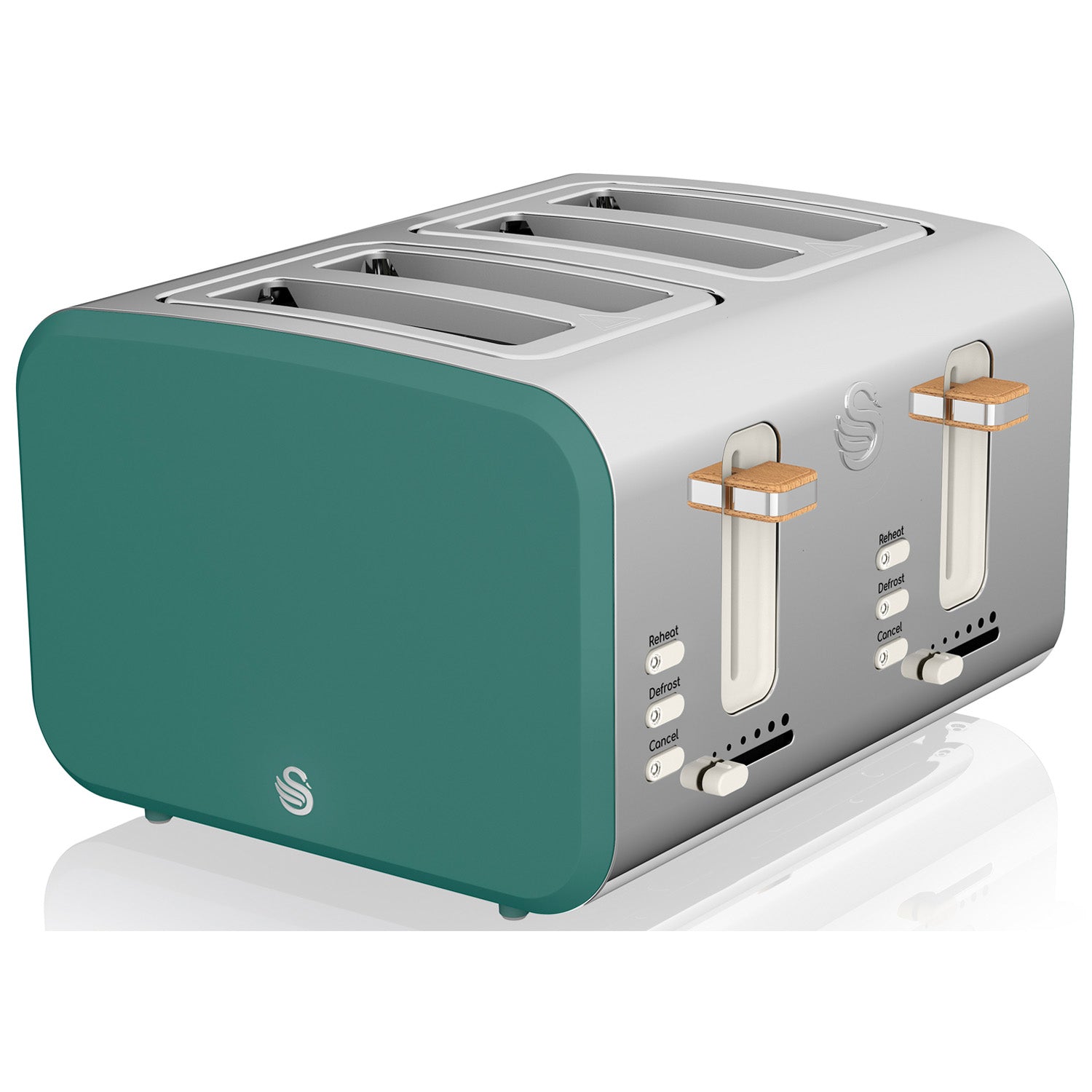 Swan 4 Slice Green Nordic Style Toaster