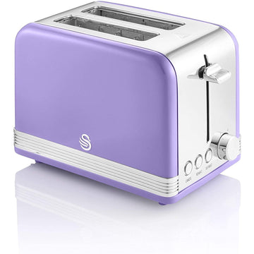 Swan Retro 2 Slice 815W Purple Toaster