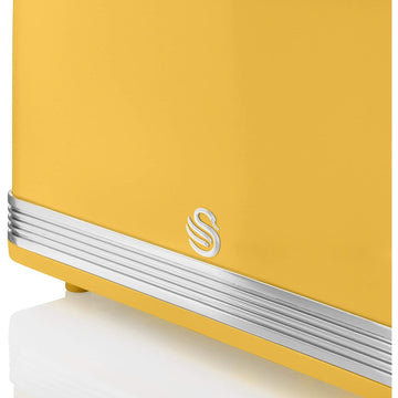 Swan Retro 2 Slice 815W Yellow Toaster