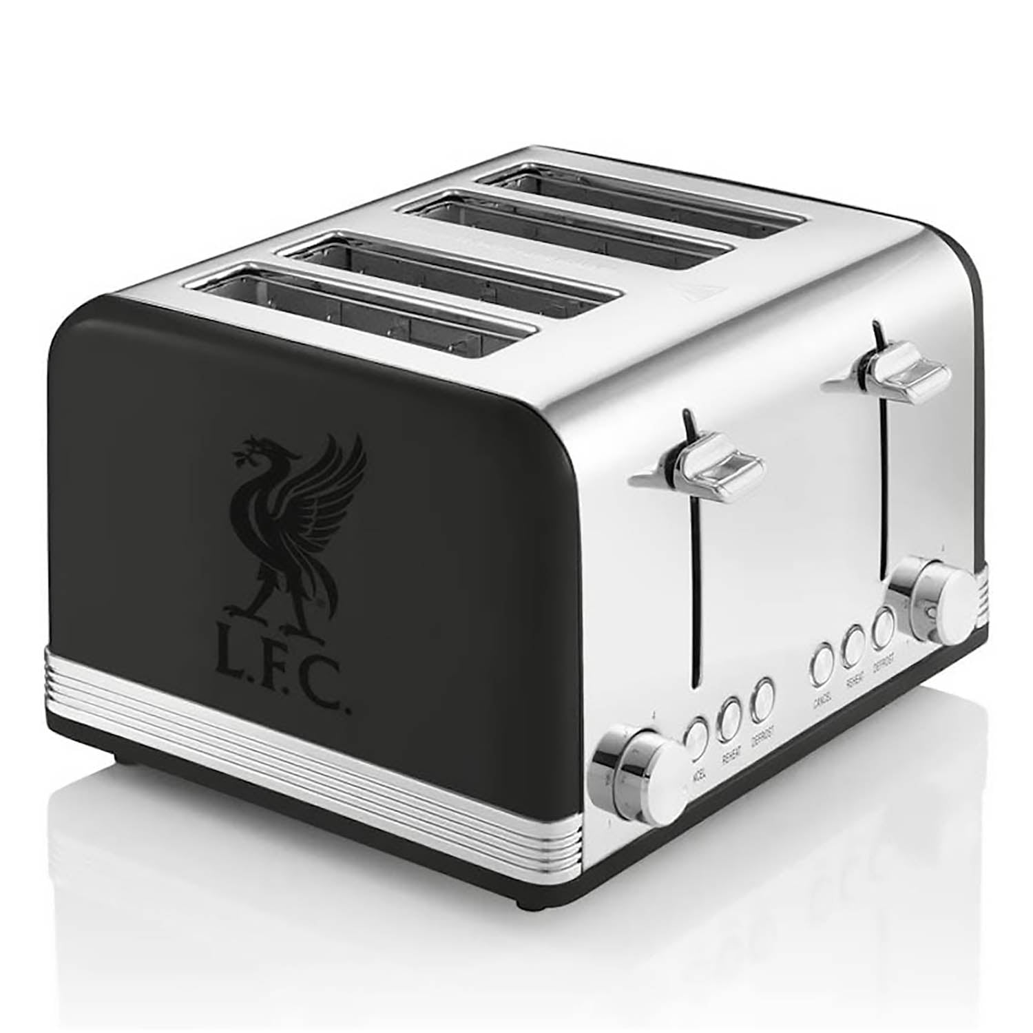 Swan Liverpool Football Club Black 4 Slice Retro Toaster