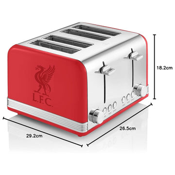 Swan Liverpool Football Club Red 4 Slice Retro Toaster