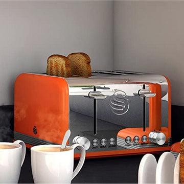 Swan Retro 4 Slice 1600W Orange Toaster