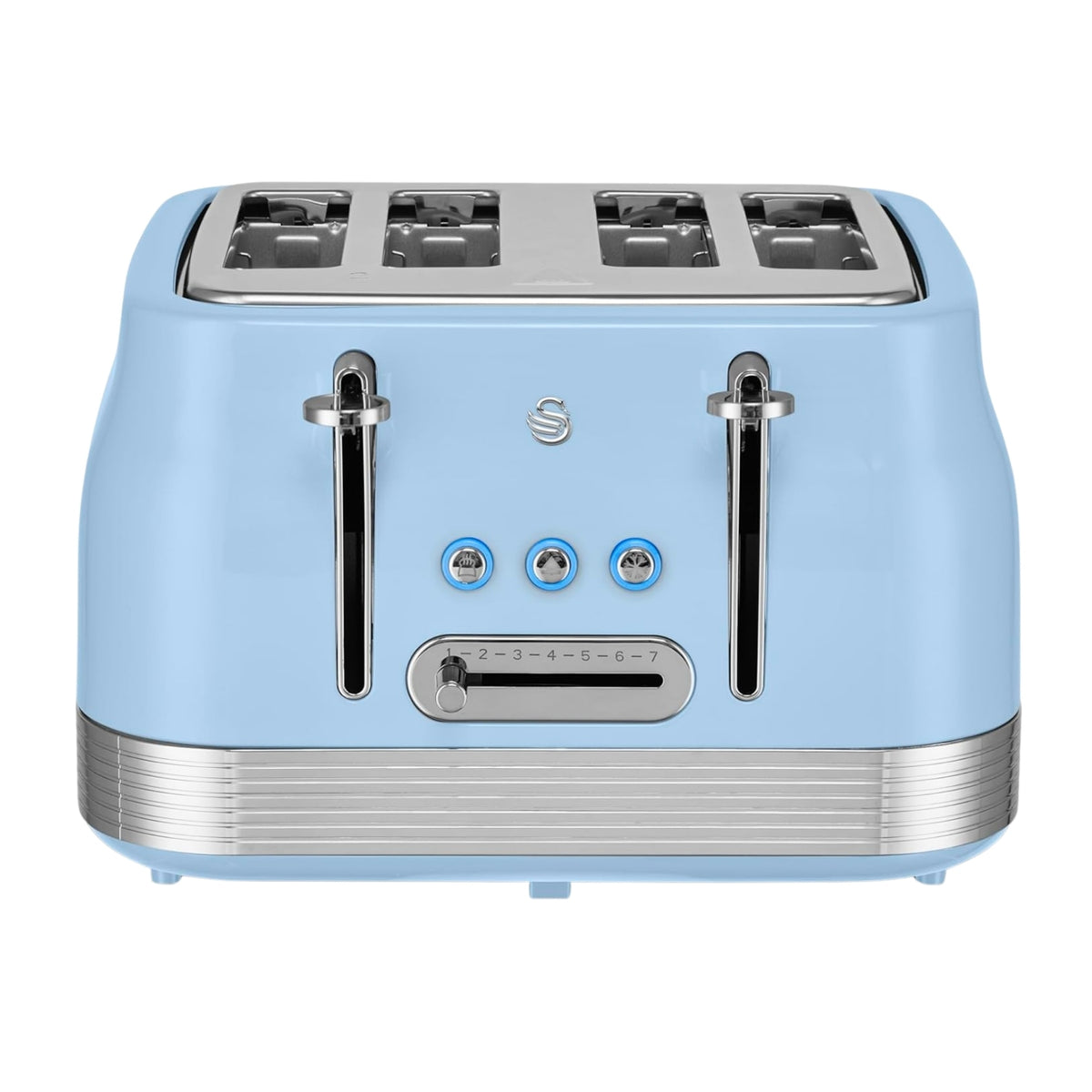 Swan Retro 4-Slice 1860W Toaster Blue