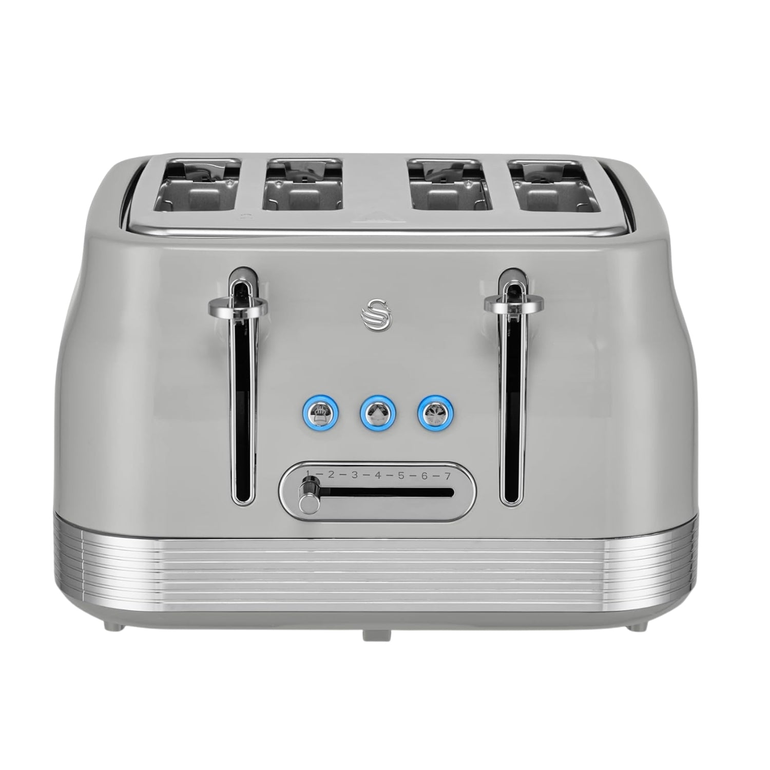 Swan Retro 1860W 4-Slice Toaster Grey
