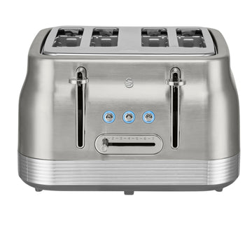 Swan Retro 4-Slice Toaster Stainless Steel