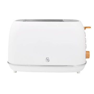 Swan Fjord White Matt 800W  2-Slice Toaster