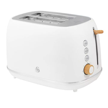 Swan Fjord White Matt 800W  2-Slice Toaster