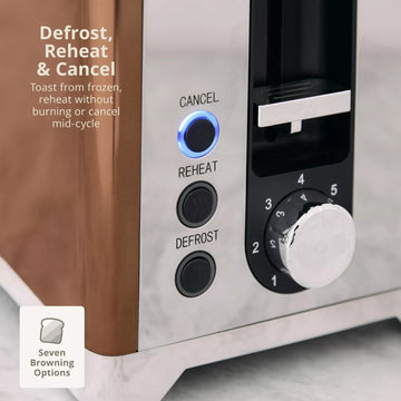 930W Copper Swan Solace 2-Slice Toaster